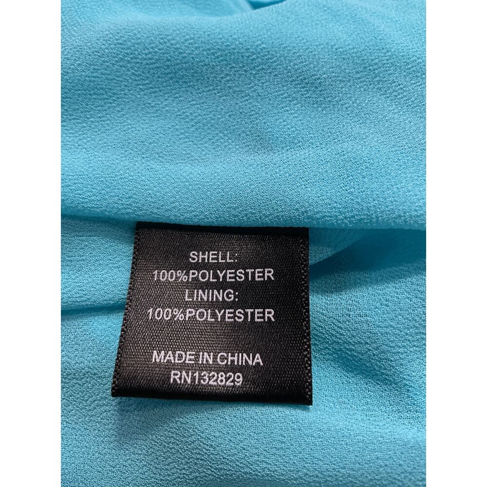 Nbd 'Suki' Blue Georgette Gown Size L - Picture 5 of 5